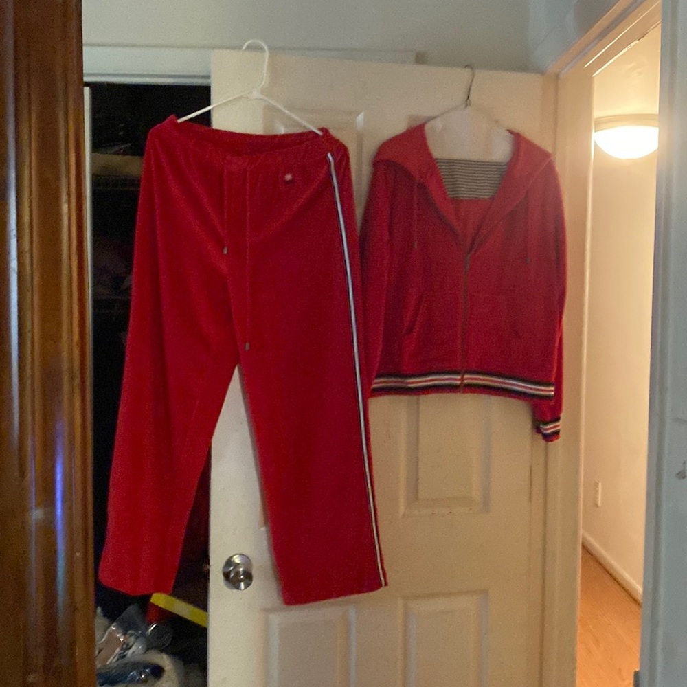 Red stripped jumpsuit